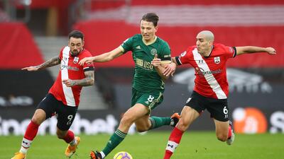 Oriol Romeu - 8: Strong presence sitting in front of the back four and saw plenty of the ball. Some lovely diagonal passes to wide positions. Sliced a first-half chance well wide of target. Provided pass in run-up to Redmond scoring the third goal. Reuters