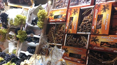 Dates and grapes at a local shop. Photo: John Brunton