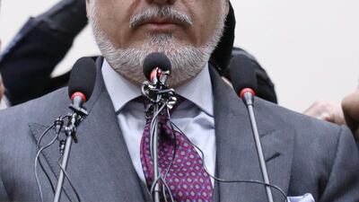 Afghanistan's presidential candidate Abdullah Abdullah speaks after the final presidential election results in Kabul, Afghanistan February 18, 2020 REUTERS/Omar Sobhani