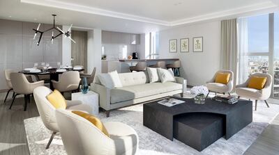 Living room at Paddington Waterside