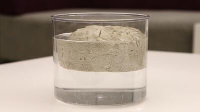 Geopolymer cement’s main benefit in 3D printing is that it is cheaper to use than Portland cement, which needs additives to work properly. Pawan Singh / The National