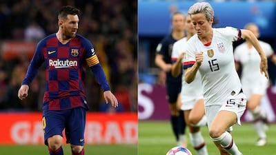 Argentinian striker Lionel Messi and US winger Megan Rapinoe have won the prestigious Ballon d’Or awards, in a ceremony in Paris on Monday night. AFP
