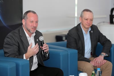 From left, Gateway's Jon Olansen and Sean Fuller. Pawan Singh / The National