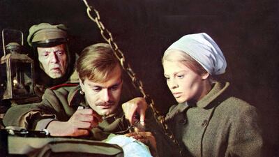 Omar Sharif and Julie Christie in David Lean’s film of Dr Zhivago, which became an unlikely locus of struggle in the Cold War. Moviestore Collection / REX