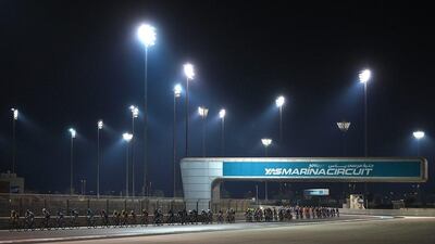 Cyclists compete during the fourth stage of the Abu Dhabi Tour. Tom Dulat / Getty Images