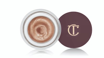Add sun-kissed shimmer to the eyes and even the cheekbones with this Eyes To Me creme; Dh125, Charlotte Tilbury