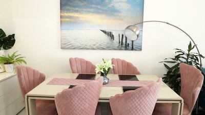 The apartment also has a spacious dining area