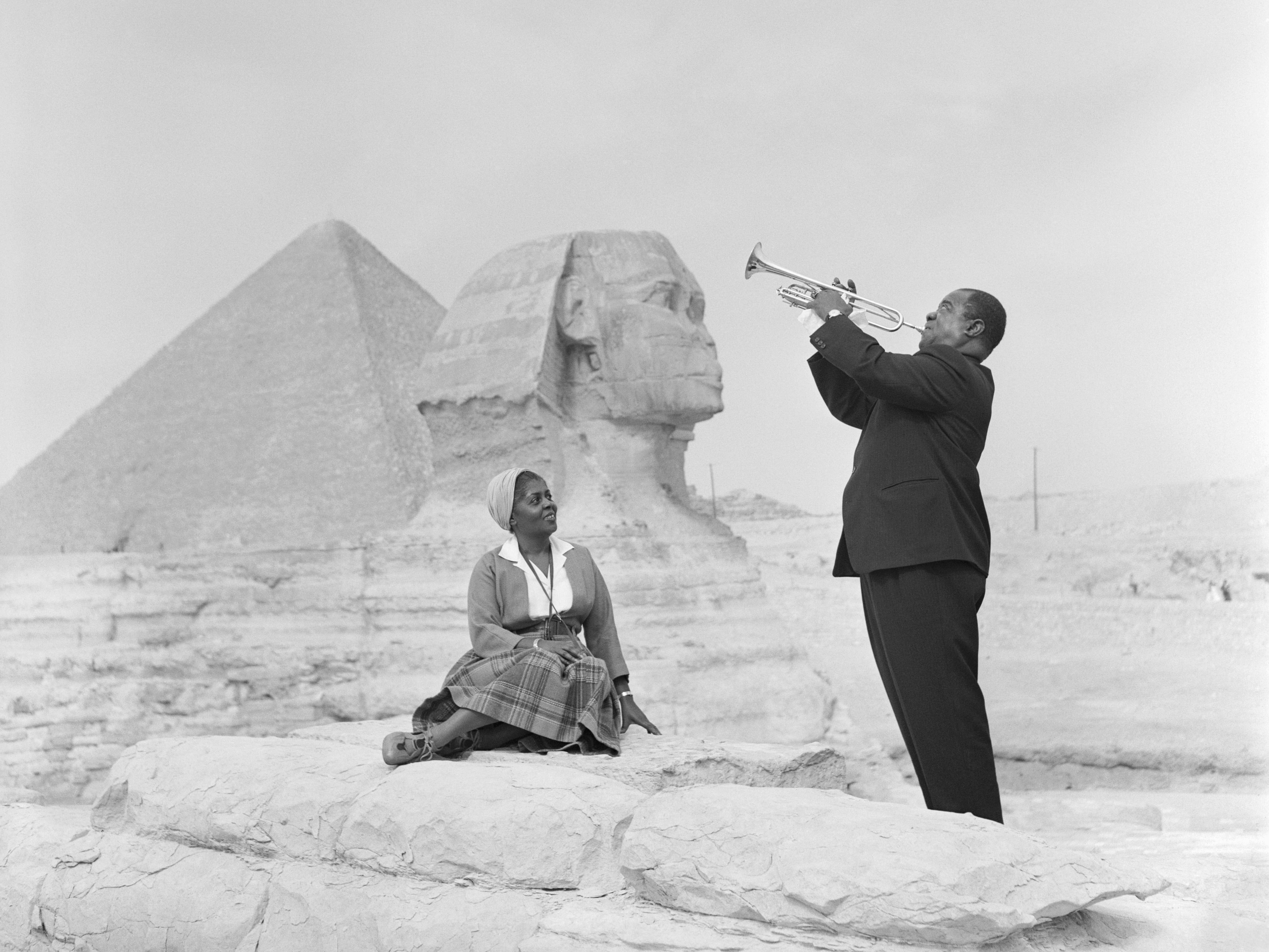 Image linked from the original feed: Louis Armstrong at the Pyramids: The story behind jazz’s most charming photo