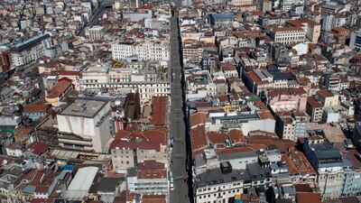 The empty Istiklal street in Istanbul, Turkey. EPA