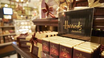 Al Nassma’s camel milk chocolate is now sold at upmarket Harrods in London. Courtesy Al Nassma