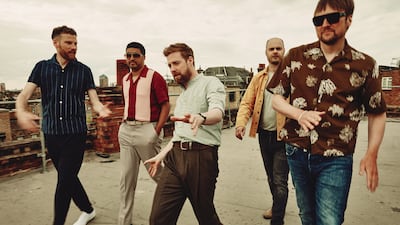 From left: Kaiser Chiefs members Simon Rix, Vijay Mistry, Ricky Wilson, Nick Baines and Andrew White. Photo: Club Social