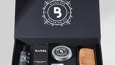 Sandalwood grooming set, Dh314, Babel Men, on Namshi. Photo: Namshi