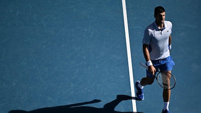 Novak Djokovic during his defeat by Jannik Sinner in Melbourne. AFP