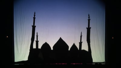 Performers twisted their bodies to form an elephant, jellyfish, camel and spiders, and recreate a mosque and even a Formula One car on the Yas Marina circuit, especially for the audience in Abu Dhabi. Delores Johnson / The National