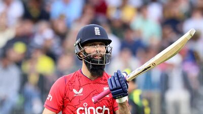 England's Moeen Ali walks off after his dismissal for 10. AFP