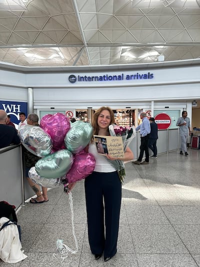 Nasrin Roshan on her return to London in June. Photo: Nasrin Roshan