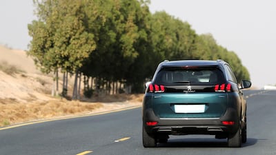Our test car had a hands-free power tailgate. Al Qudra Road, Dubai. Chris Whiteoak / The National