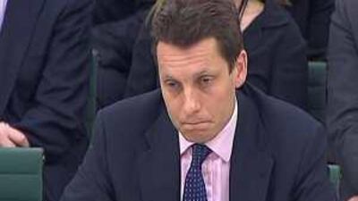 Andy Hornby, the former chief executive of HBOS, appearing penitent before the Treasury Select Committee in London.