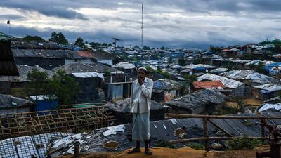 A Rohingya man at Kutupalong camp in Ukhia, near Cox's Bazar in Bangladesh. Chandan Khanna / AFP