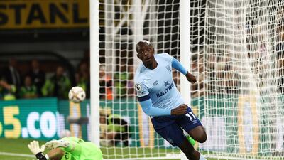 Yoane Wissa celebrates his late goal for Brentford. Getty