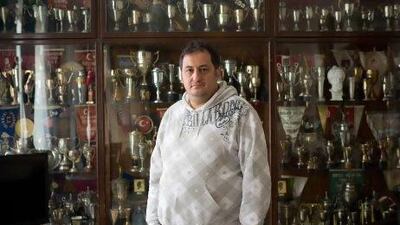 Dimitris Panayotu at Istanbul’s Beyoglu Sport Club, where he works as an administrator and a guide for Greek tourists.