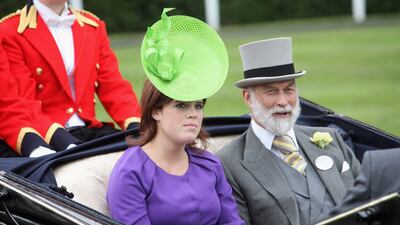 Princess Eugenie and Prince Michael of Kent attend Ladies Day on June 18, 2009. Getty Images