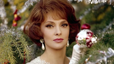 FILE - A photo taken in the 50s of Italian actress Gina Lollobrigida. Lollobrigida, who embodied the Italian stereotype of Mediterranean beauty and was dubbed “the most beautiful woman in the world” after the title of one her movies, has died in Rome at age 95. Italian news agency Lapresse reported Lollobrigida’s death on Monday, Jan. 16, 2023 quoting Tuscany Gov. Eugenio Giani. (LaPresse via AP)