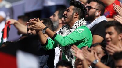 Fans of Palestine show their support. Getty Images