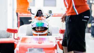 Amna Al Qubaisi became the first woman and Emirati to win the Senior class Rotax Max Challenge when she cruised to the title last season. Courtesy Abu Dhabi Racing