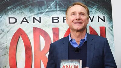 Author Dan Brown presents his new book Origin at the book fair in Frankfurt, Germany. Arne Dedert / dpa via AP