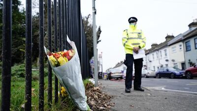 Flowers at the scene. PA