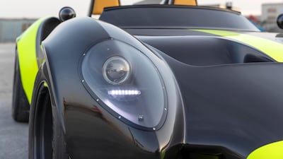 The car is a modified version of the Jannarelly Design-1 model. Antonie Robertson / The National