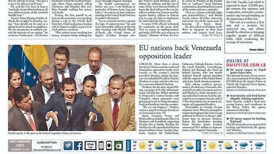 The Daily Star front page