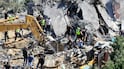 Emergency workers and residents search through the rubble after an Israeli strike on southern Lebanon. AFP