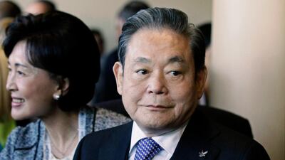 Samsung Chairman Lee Kun-hee, right, the chairman who transformed the small television maker into a global giant of consumer electronics, died on Sunday, October 25 at the age of 78. AP