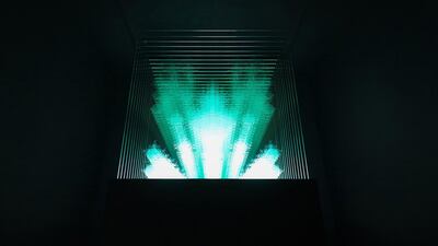 Ahmad Angawi's 'Proportion of Light', 2021. Light Upon Light, Noor Riyadh 2021