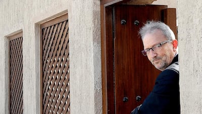 Travel writer Tim Mackintosh-Smith at the Dubai International Writer's Centre. Satish Kumar / The National