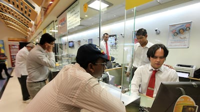 The fee increase is expected to be applicable for remittance services provided through physical branches. Pawan Singh / The National