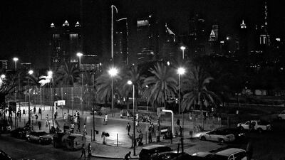 The Jafiliya Basketball Court sits off Dhiyafa Street in the Satwa area of Dubai.