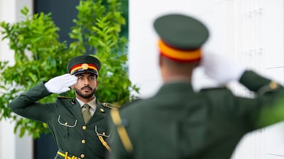 UAE Armed Forces honour guards at Al Shati Palace