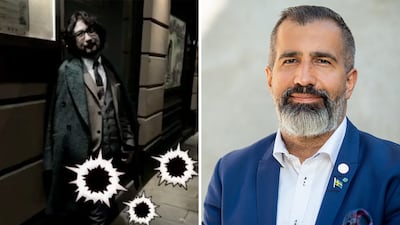 Left: Omid Shams, an Iranian opposition activist and lawyer, shared a video that was sent out by an IRGC account which depicted him being shot. Right: Alireza Akhondi. Photo: Omid Shams / Wikimedia Commons