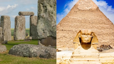 7. The UK's Stonehenge seems parochial when compared to the Giza pyramid complex in Cairo, Egypt. Getty Images