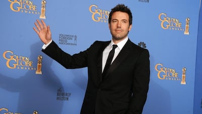 Ben Affleck in the press room. AP