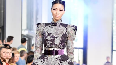 Elie Saab Fall-Winter 2019/2020 Haute Couture collection. AFP