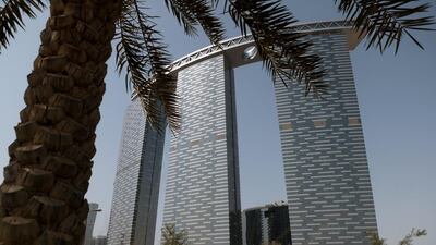 Property agents say that rents fell by 6 per cent at Gate Towers on Al Reem Island in Abu Dhabi. Christopher Pike / The National