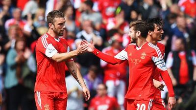 Rickie Lambert, left, and Adam Lallana represent two-thirds of Southampton's representatives on the England World Cup 2014 squad. Mike Hewitt / Getty Images