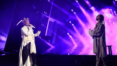 Brandy and Ty Dolla Sign perform at the Billboard Music Awards. Reuters