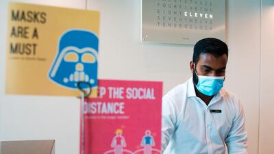 Public health measures remain in place as the UAE continues to seek to limit the spread of Covid-19. AP