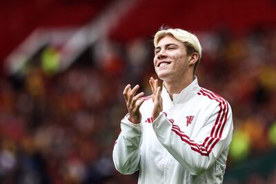 Manchester United's Danish forward Rasmus Hojlund. AFP