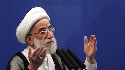 Ayatollah Ahmad Jannati, 86, will head Iran’s Assembly of Experts. Behrouz Mehri / AFP